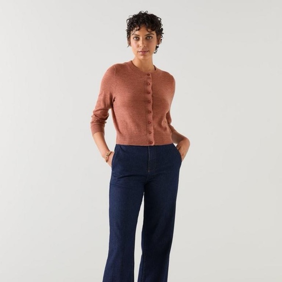 LK Bennett Connie Muted Pink Cardigan Button Down Sweater - Picture 1 of 5